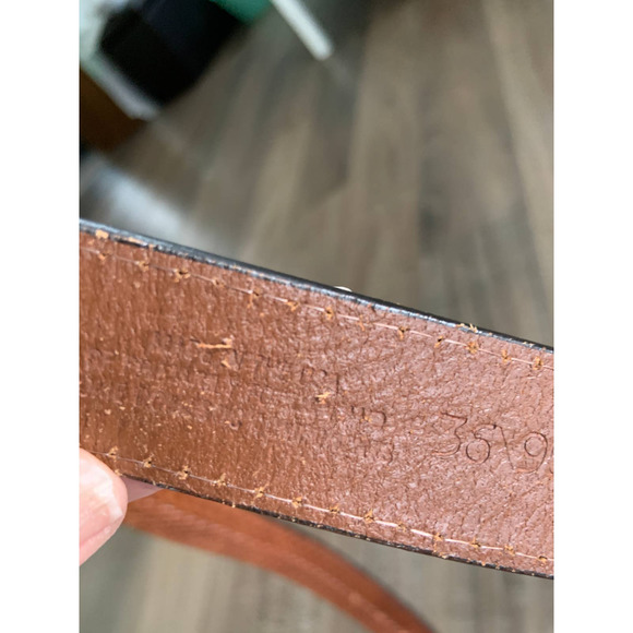 Brown Basketweave Genuine Leather Belt Size 36 main image 7